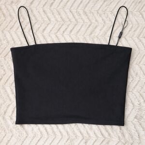 Zaful Black Midriff Cami Minimalistic Y2k Fit